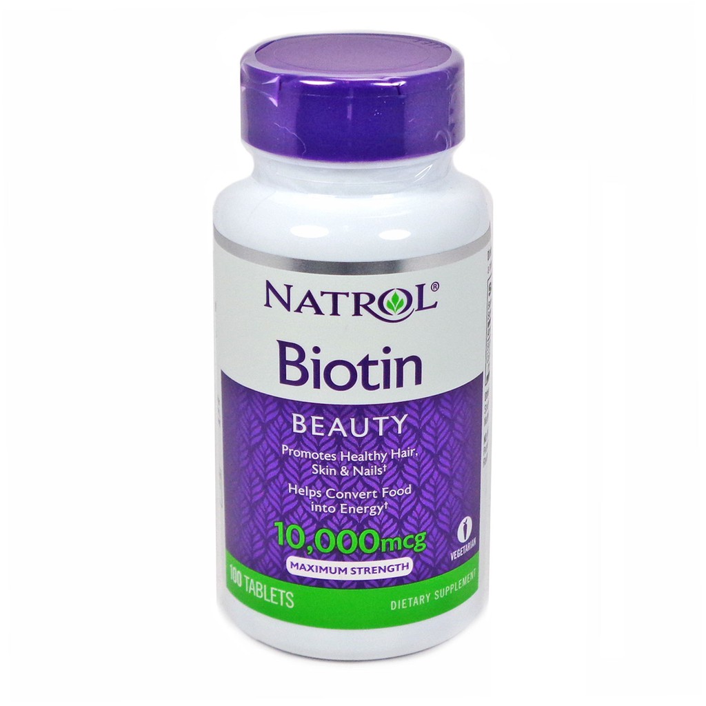 Viên uống Natrol Biotin 10000mcg (Mỹ) 100 viên