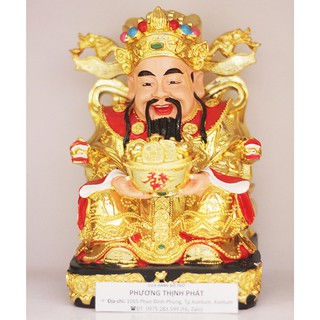 Tượng  Ông Thần Tiền Đỏ Cao Cấp Đặt Bàn Thờ Tài Địa