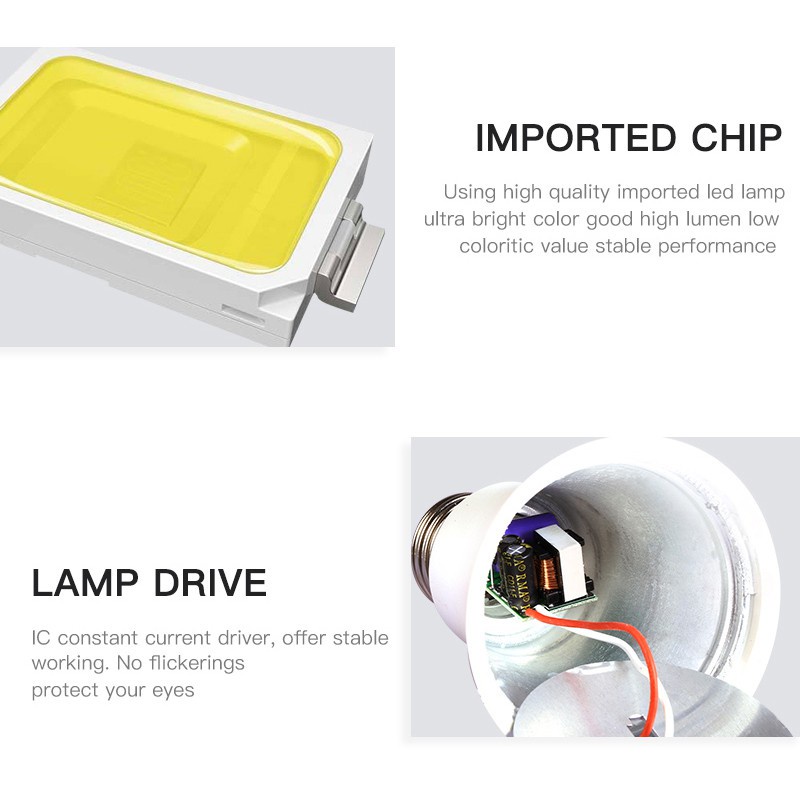 Bóng Đèn Led E27 AC110V 220V 240V 3W 5W 9W 12W 15W 18W Dùng Trang Trí Phòng Khách