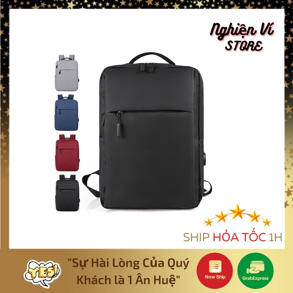 Balo nam có ngăn đựng laptop chất dày dặn chống va đập tốt kích cỡ 40x12x22 cm - Nghiện Ví Store