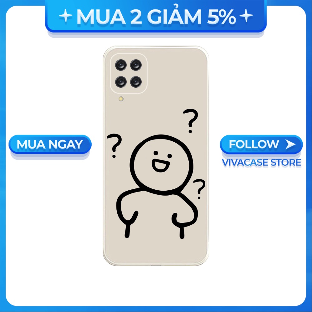 Ốp lưng cạnh vuông Samsung A10/A30S/A72/A50S/A32/...viền bảo vệ camera hình Người que BST4