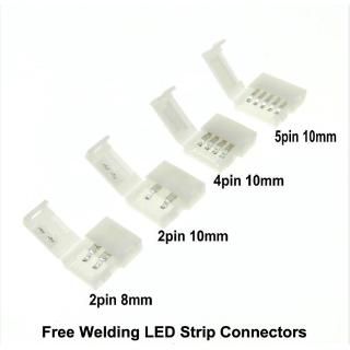 Set 5 Đầu Nối Dây Đèn Led 8mm / 2pin10mm / 4pin 10mm / 5pin 10mm