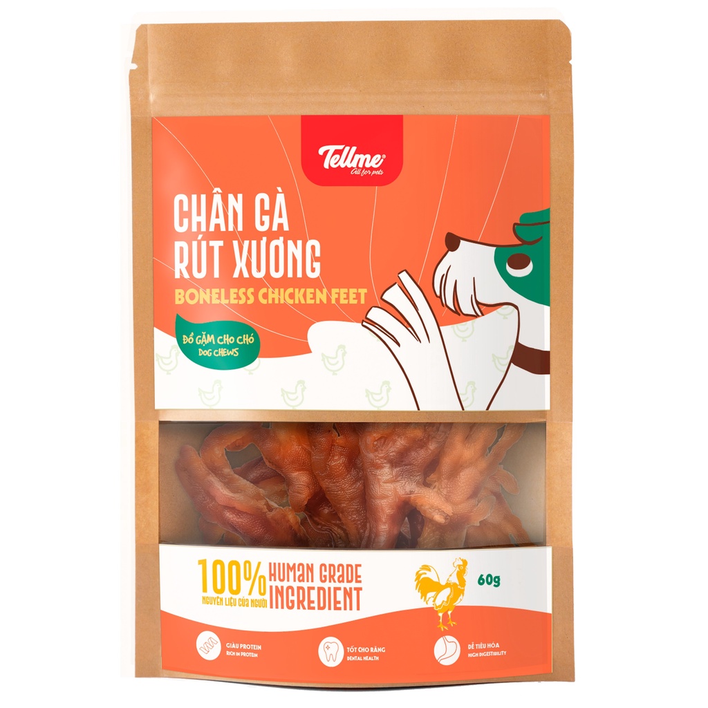 TELLME® Chân Gà Rút Xương Cho Chó 60 Gram