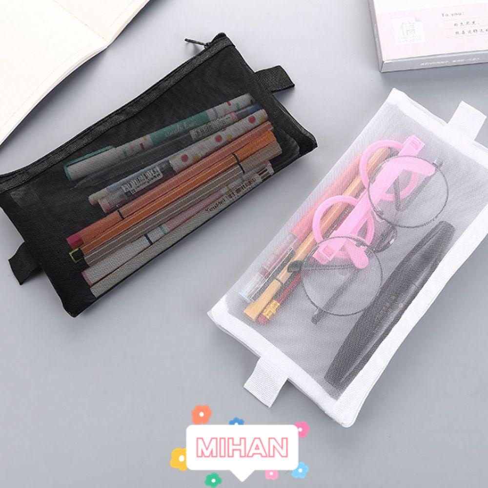 Túi Đựng Bút Chì 2 Trong 1 Có Khóa Kéo 3 Màu MIHAN1