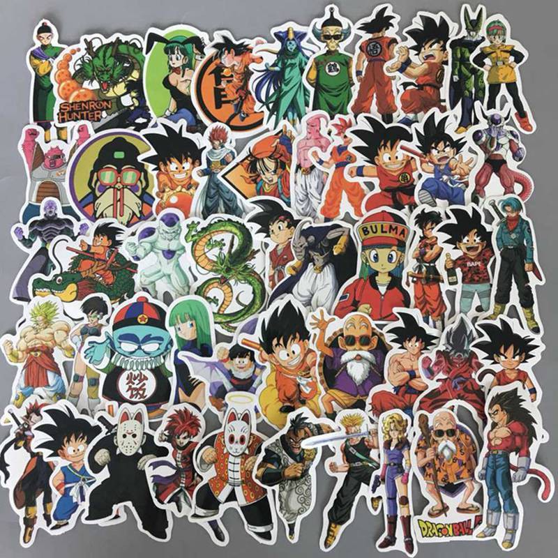 Nostalgia12 .vn 50 pcs Sticker Anime Dragon Ball Z SUPER saiyan Goku dán hộp quà Bar