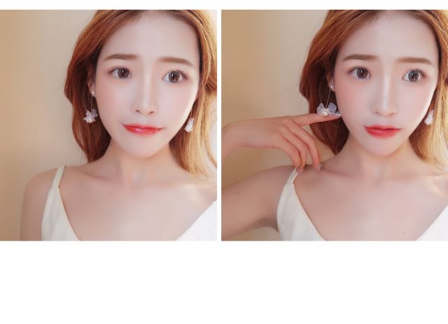 Khuyên thanh dài nơ trắng