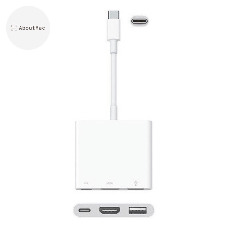 CÁP CHUYỂN ĐỔI TYPE C TO HDMI+USB+USB C HÀNG APPLE CHÍNH HÃNG BH 12 THÁNG