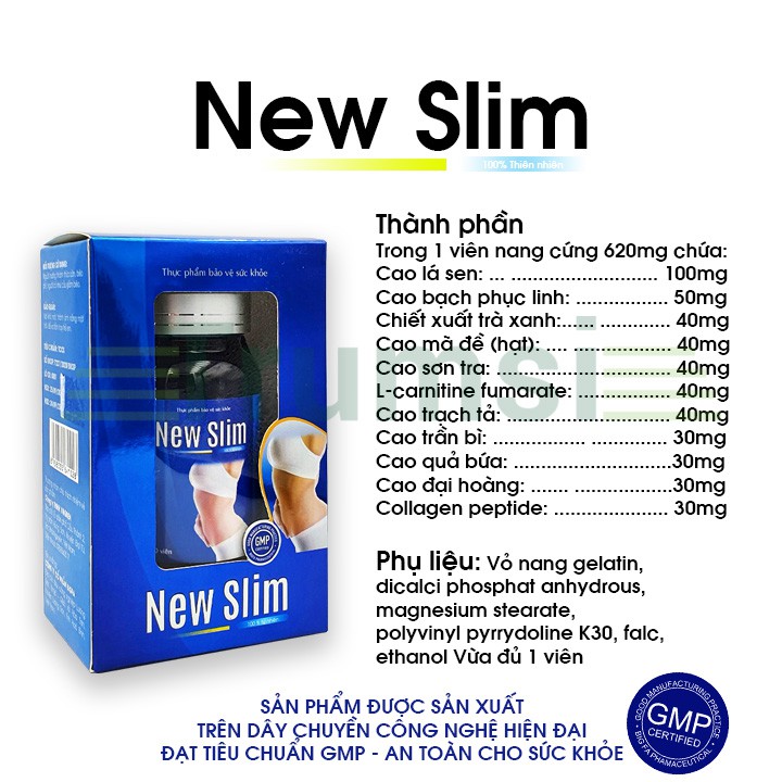 Giảm cân cấp tốc New Slim giúp giảm cân nhanh, giảm cân an toàn hiệu quả cho người có cơ địa khó (30 viên)