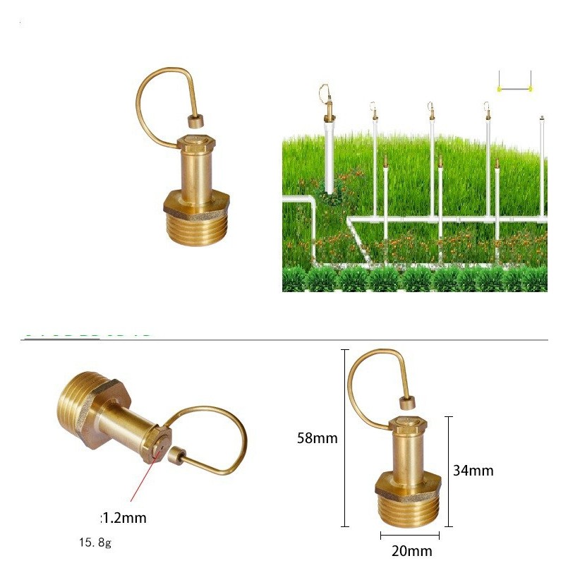 Béc phun sương dùng lắp hệ thống tưới cây tự động chất liệu đồng thau