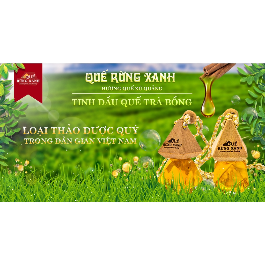 Tinh dầu lá quế Quế Rừng Xanh lọ 10ml có dây treo nguyên chất 100%