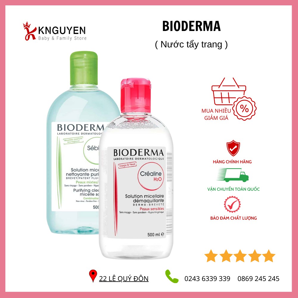 NƯỚC TẨY TRANG💖FREESHIP💖DUNG DỊCH TẨY TRANG BIODERMA PHÁP 500ML HIỆU QUẢ | BigBuy360 - bigbuy360.vn