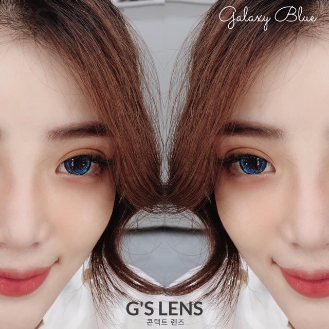 Lens Mắt Kính Áp Tròng Galaxy Gray Brown Green Blue Violet Pink Giãn Vừa Size M