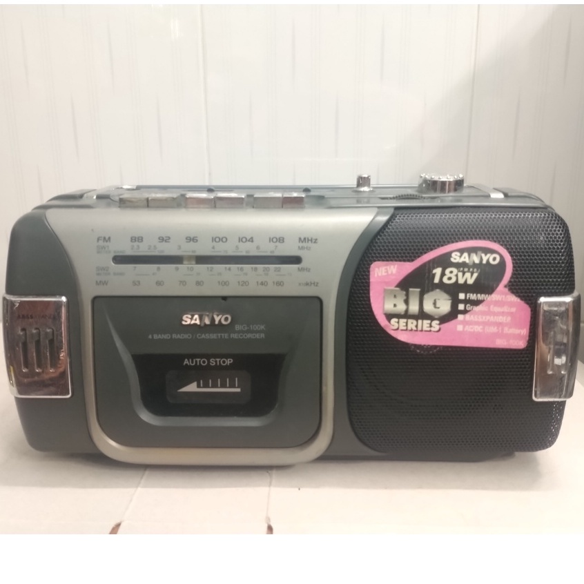 Radio cassette Sanyo BIG-100K đồ cũ nghe ok 100%