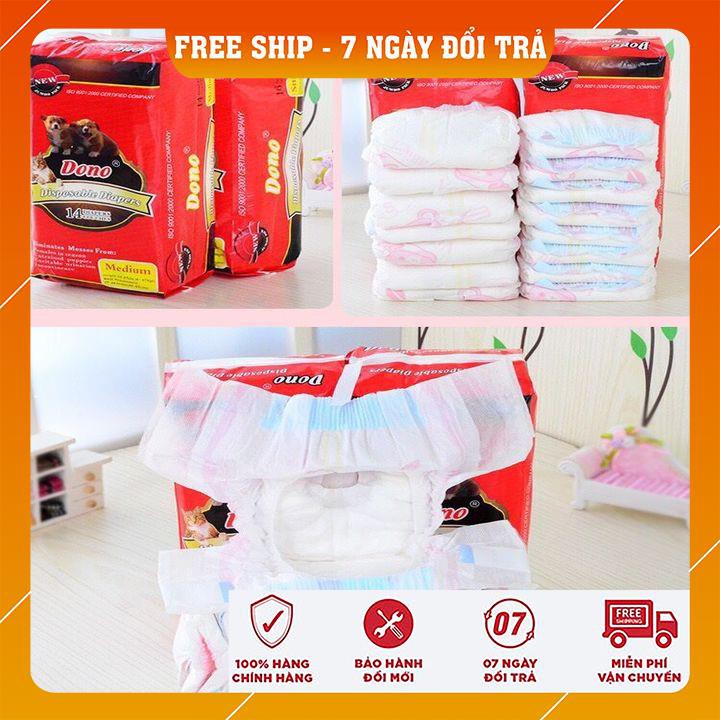 TÃ CHO THÚ CƯNG CÁI 😍𝗙𝗿𝗲𝗲𝗦𝗵𝗶𝗽😍 DONO CAO CẤP ĐẦY ĐỦ SIZE 0.5 - 15KG SIÊU THẤM HÚT VỚI LƯỢNG NƯỚC LÊN ĐẾN 250ML