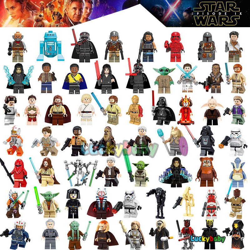 Mô Hình Đồ Chơi Lắp Ráp Lego Star Wars Yoda Darth Vader Luke Han Solo Midaloian Pg792