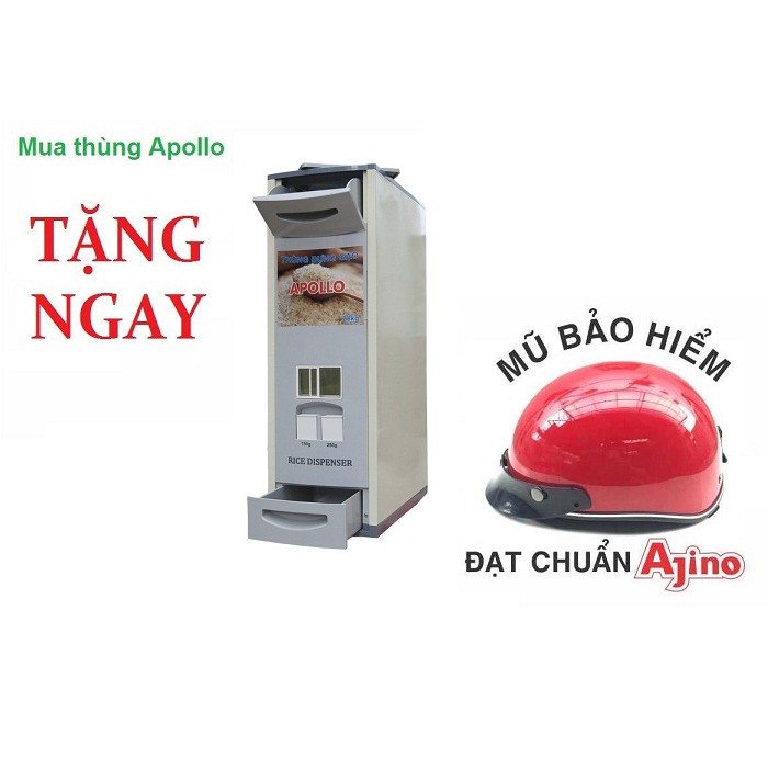 THÙNG GẠO THÔNG MINH APOLLO 22KG - TẶNG ÁO MƯA RANDO TRẺ EM DƯỚI 1m2