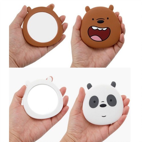 Gương bare bear cao cấp G18 Gương ba anh em gấu Gương silicon