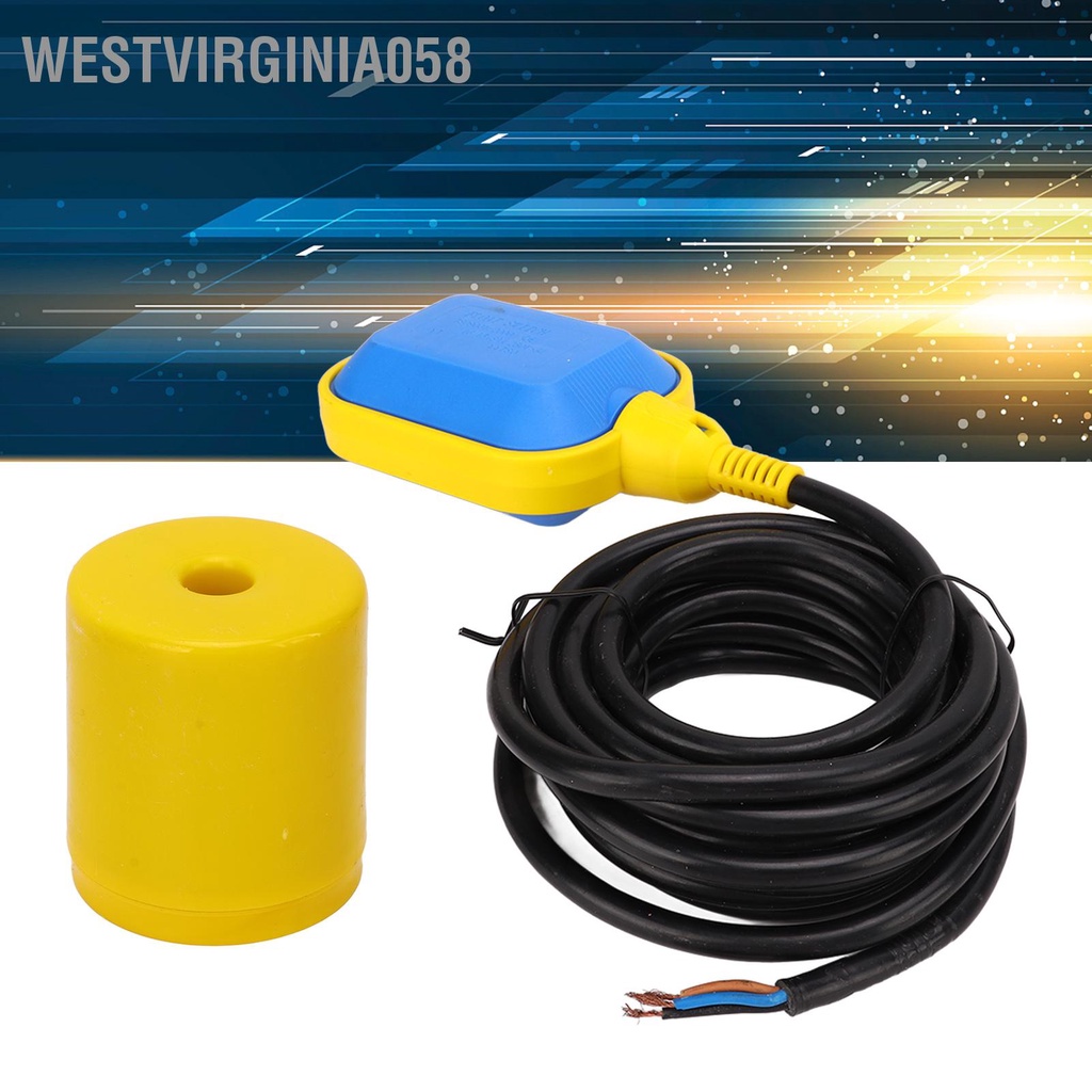 Westvirginia058 Công tắc nổi cáp Bộ điều khiển mức độ thoát nước lỏng cảm biến cho máy bơm bồn