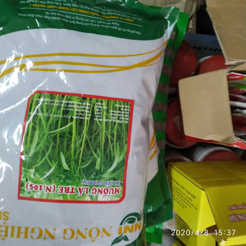 1kg hạt giống rau muống lá tre