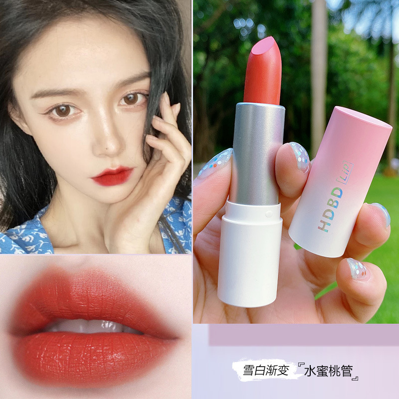 [Hàng mới về] Son Môi  Màu Đào Nhung Mịn Kháng Nước Khó Phai Không Dính Cốc | BigBuy360 - bigbuy360.vn