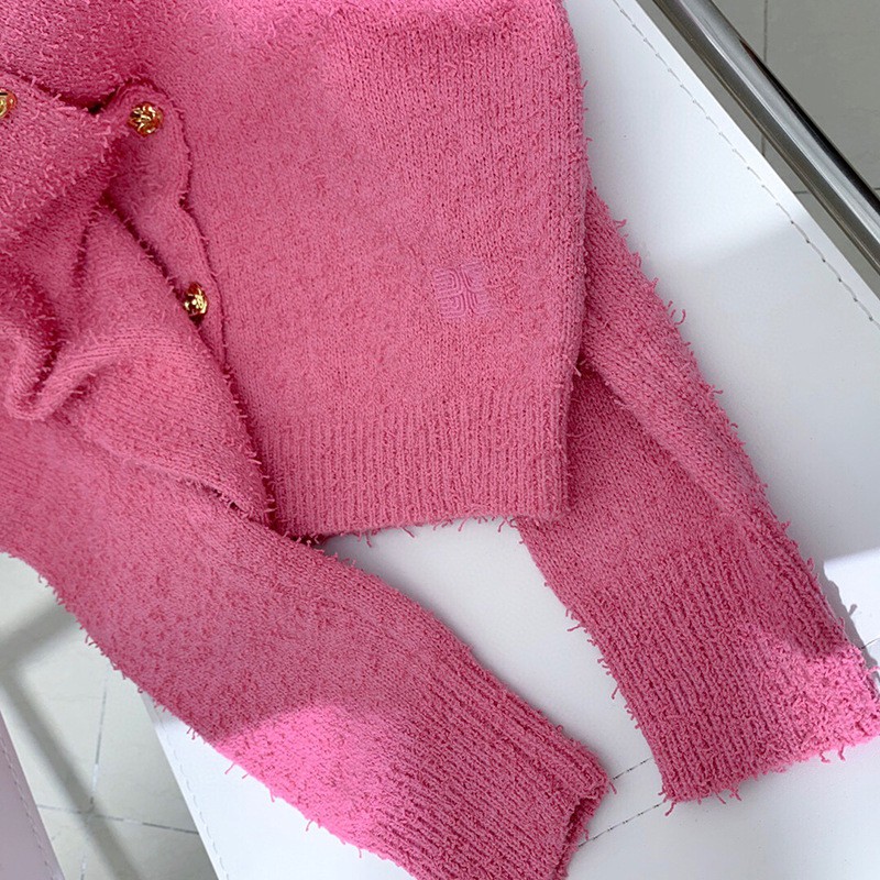 Rose blackpink Áo Khoác Cardigan Dệt Kim Tay Dài In Chữ Blackpink Thời Trang Cho Nữ