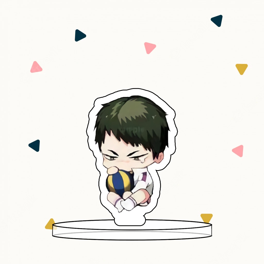 Standee HAIKYUU! mini ver KHÓC Vua Bóng Chuyền tượng acrylic anime chibi trang trí trưng bày xinh xắn