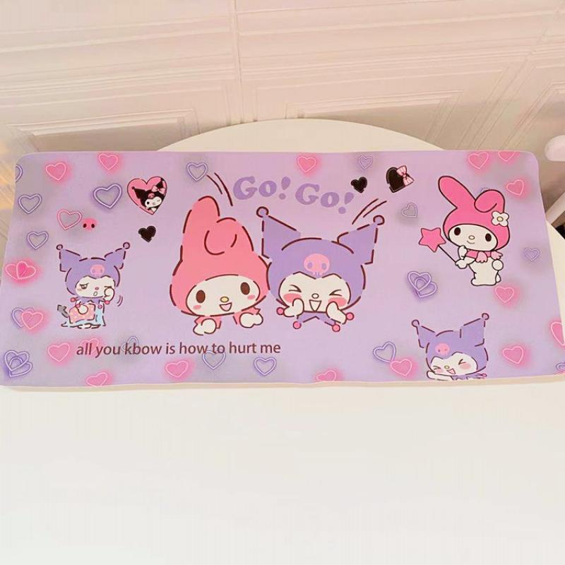 1 Miếng Lót Ly Bằng Cotton Họa Tiết Sanrio Dễ Thương Kích Thước 30*67Cm