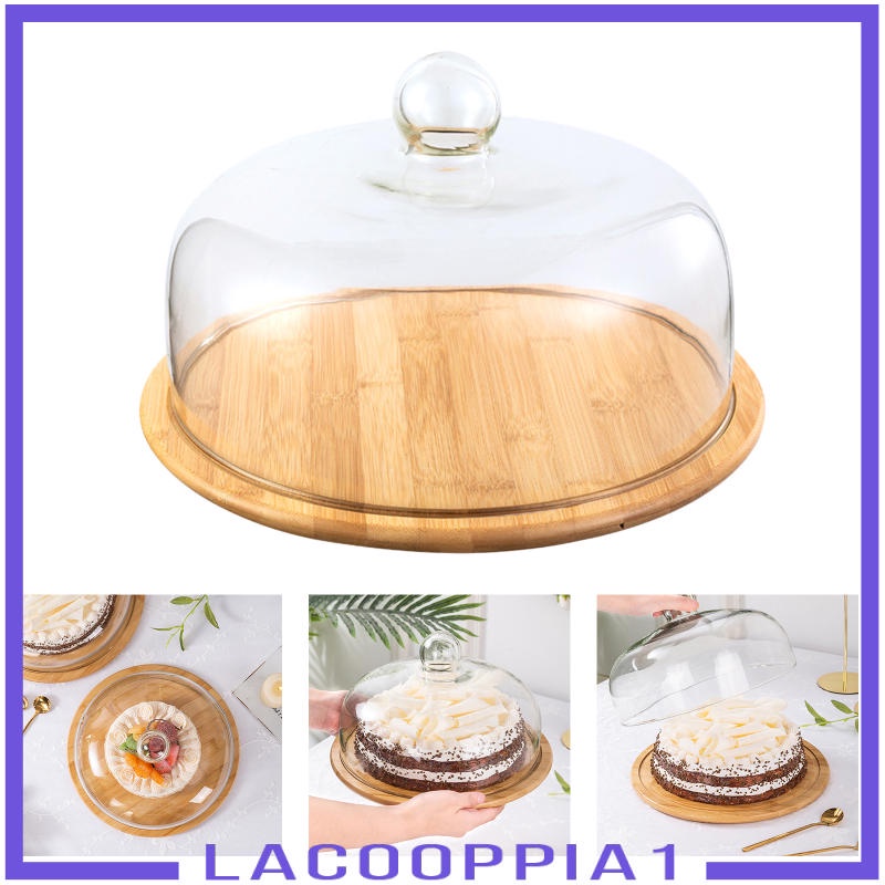 [Lacooppia1] Khay Thủy Tinh Đựng Bánh Mì / Phô Mai / Bánh Muffin / Trái Cây Có Vỏ Vòm