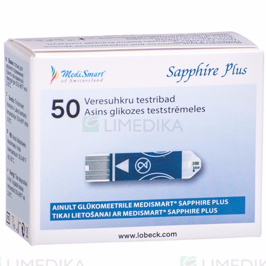 Que Thử Tiểu Đường, Đường Huyết MediSmart Sapphire [HỘP 25 VÀ 50 QUE]