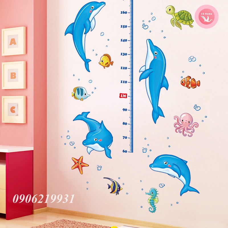 Tranh Dán Tường Cho Bé  - Decal Dán Tường Cho Bé - Đo Chiều Cao TE17.1