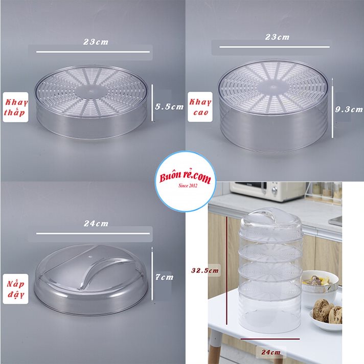 Lồng bàn Đa Năng 5 tầng nhựa Việt Nhật 2676 - Lồng bàn giữ nhiệt thiết kế thông minh, nhựa dẻo dai 01273