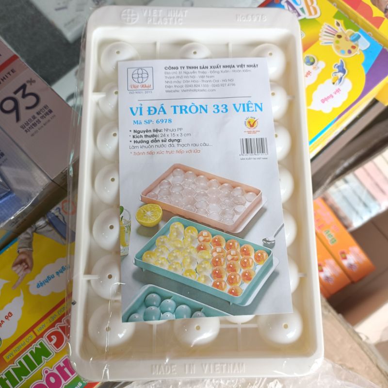 Khay / Vỉ / Khuôn đá tròn thạch 33 viên đa năng