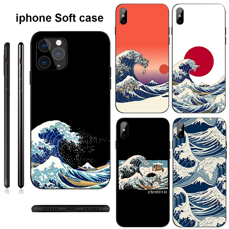 Ốp điện thoại mềm hình The Great Wave cho iPhone X Xs Max XR 6 6s 7 8 Plus 5 5s SE 2020 6+ 6s+ 7+ 8+ LU210