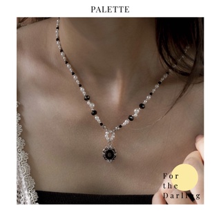 Vòng cổ handmade black stone collar hmvc08