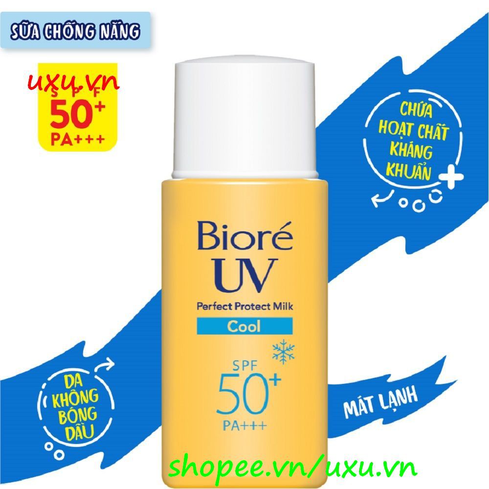 Sữa Chống Nắng Mát Lạnh 25ml Biore Cool SPF50+/PA+++ Bảo Vệ Da Hoàn Hảo, Với uxu.vn Tất Cả Là Chính Hãng.