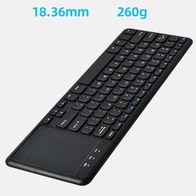 Bàn PhíM Mini Không Dây 2.4G TíCh HợP MàN HìNh CảM ỨNg Cho Windows PC Laptop Ios Pad Cho Smart TV Htp IPTV Android Box