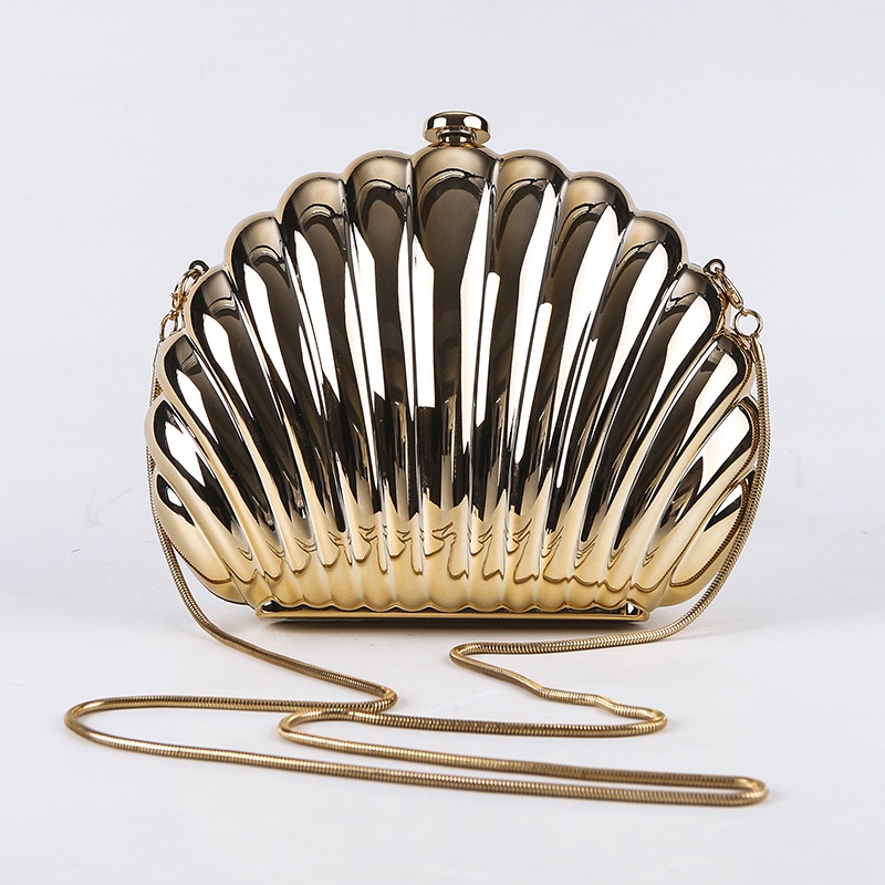 Túi xách tay bằng acrylic cứng màu kẹo hình vỏ sò dành cho nữ