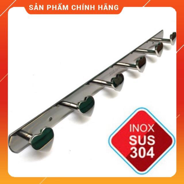 Móc treo quần áo (5-6-7 móc ) inox304 hình trái tim, dày 3mm - MÓC ÁO CAO CẤP