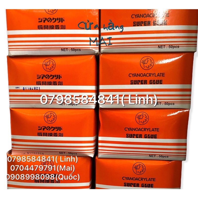 Keo 502 Sư Tử Cam dán mica trong suốt