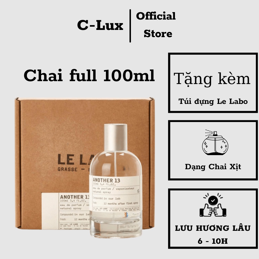 Nước Hoa Nữ Le Labo Another 13 Quyến Rũ, Lưu hương Lâu dung tích 100ml - Dầu thơm hương gỗ sexy, cá tính