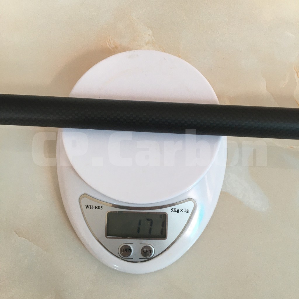 Ống Carbon 3K rỗng dài 1 mét đường kính ngoài 20mm, đường kính trong 16mm