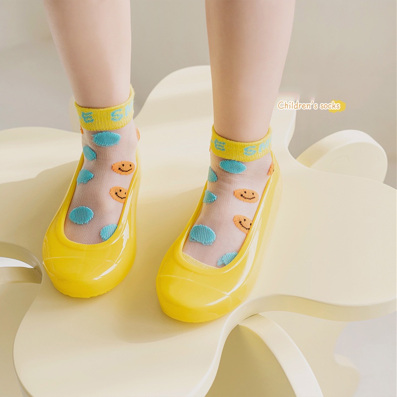 Vớ Pha Lê Trẻ Em Mùa Hè Phim Hoạt Hình Cầu Vồng AKKU