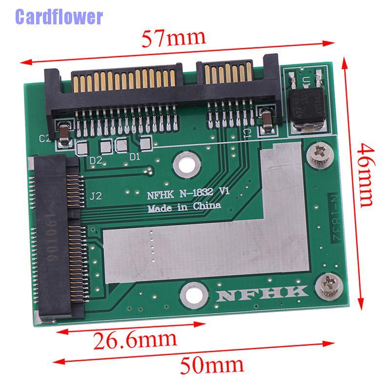 Cardflower  mSATA SSD to 2.5'' SATA 6.0gps adapter converter card module board mini pcie ssd