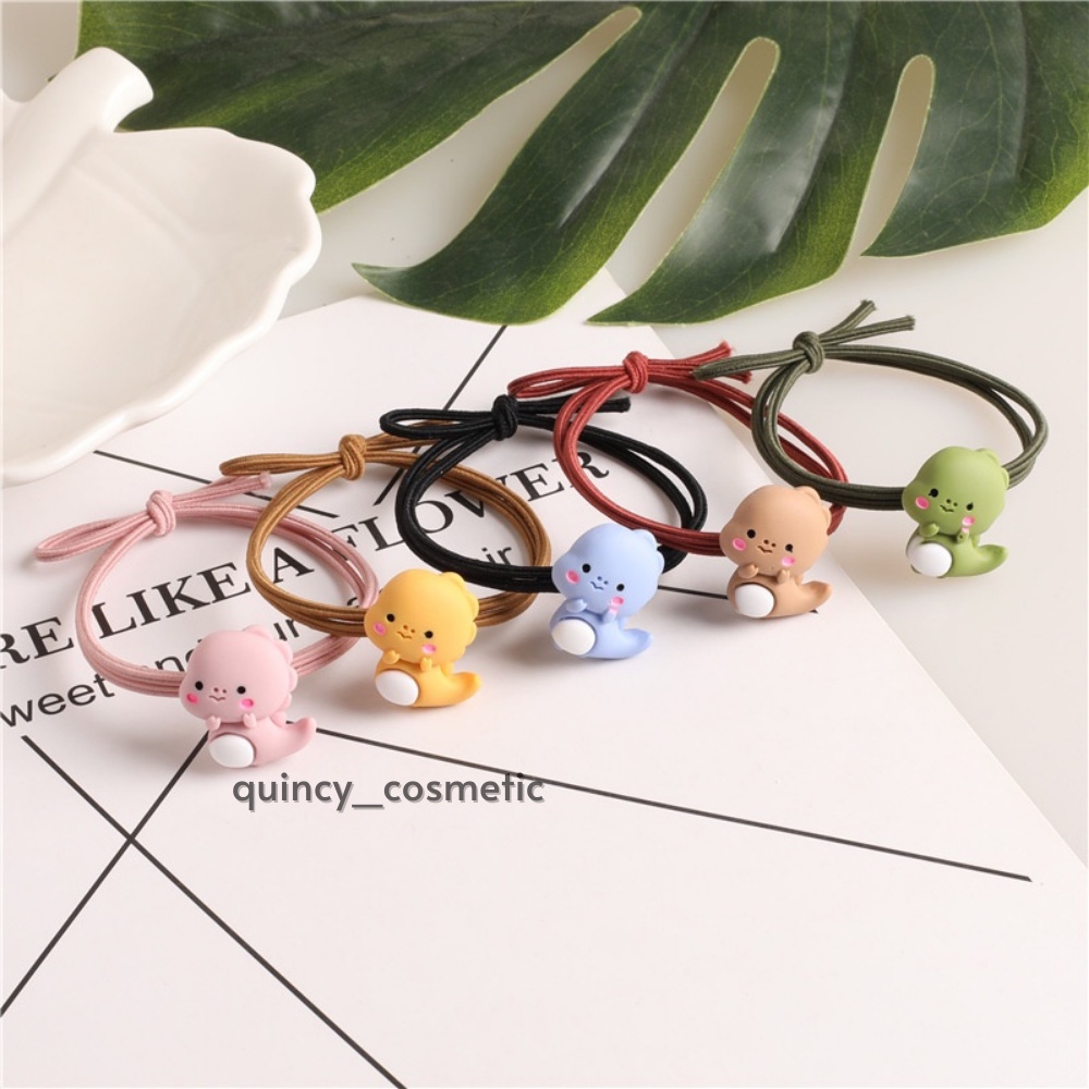 Dây Cột Tóc Co Dãn Hình Khủng Long Đáng Yêu, Dễ Thương Nhiều Màu - QUINCY COSMETIC