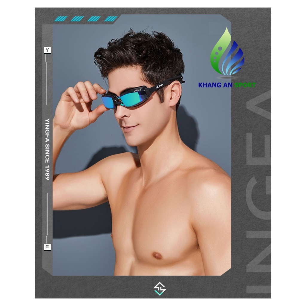 Kính bơi tráng gương Yingfa Y1300A chống UV và sương mù - Mắt kính to góc nhìn rộng dùng cho người lớn