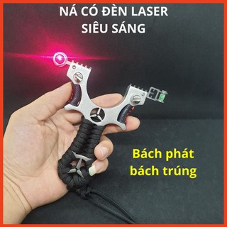 [Mã FASHIONT4MA2 giảm 10K đơn 50K] Ná Cao Su Có Ngắm Laser, Ná Thun Inox 304 Chạc Kẹp - Tặng kèm 2 bộ thun siêu mạnh