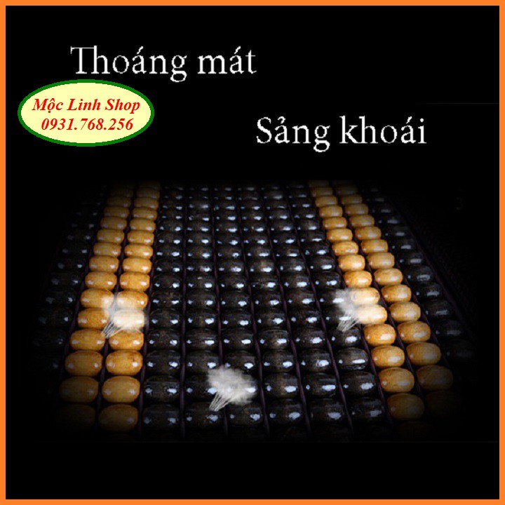 Bộ tấm lót ghế và lưng chống nóng bằng hạt gỗ