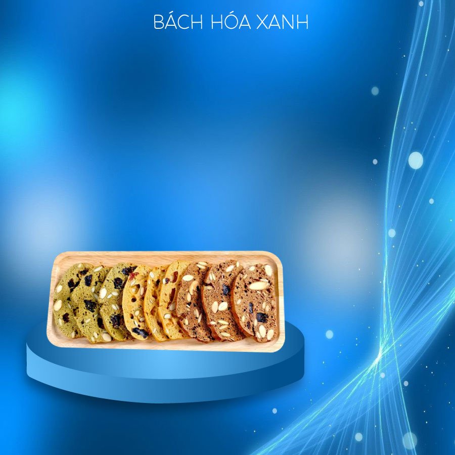 Bánh BISCOTTI Ăn Kiêng Mix 3 vị Matcha, Chocalate, Vani - Ăn Kiêng - Giảm Câm