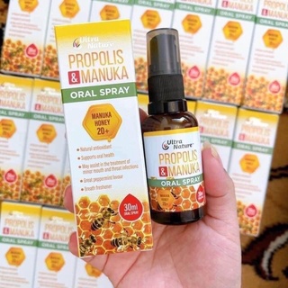 (Nội địa Úc) Xịt họng keo ong Ultra Nature Propolis & Manuka Oral Spray 30ml Úc