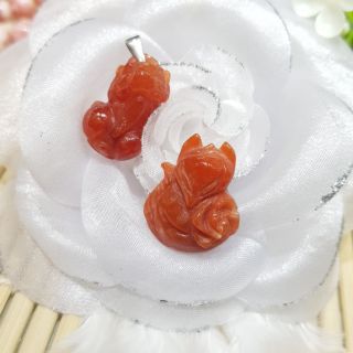 Dây chuyền hồ ly - tỳ hưu đỏ huyết cam
